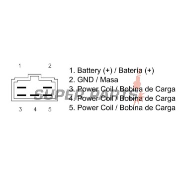 Реле за зареждане -DZE- реле-регулатор, 12V, 35A, SUZUKI DR, VS 600-1400 1991-2009