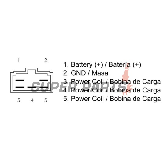 Реле за зареждане -DZE- реле-регулатор, 12V, 35A, SUZUKI DR, VS 600-1400 1991-2009