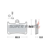 Накладки -TRW- MCB611, Yamaha R1/R6, MT-07/09/10, FZ1/FZ6/FZ8 Fazer, FJR1300, TDM900, XJR1300, T-Max 530, Super Tenere 1200