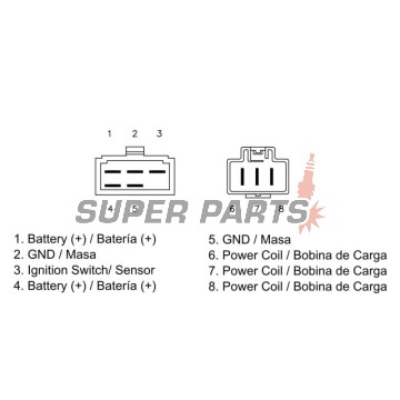 Реле за зареждане -DZE- реле-регулатор, 12V, 35A, HONDA VFR 800 2002-2009