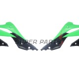 Предни странични пластмаси -POLISPORT- черно/зелено, KAWASAKI KX 250 2013-2016