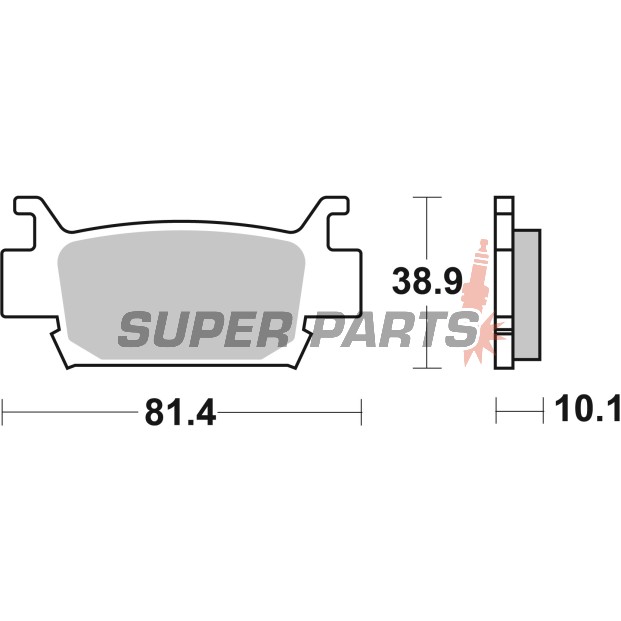 Накладки -BREMBO- 07HO58SD, Honda TRX FourTrax Foreman/Rincon/700XX (2005-2011)