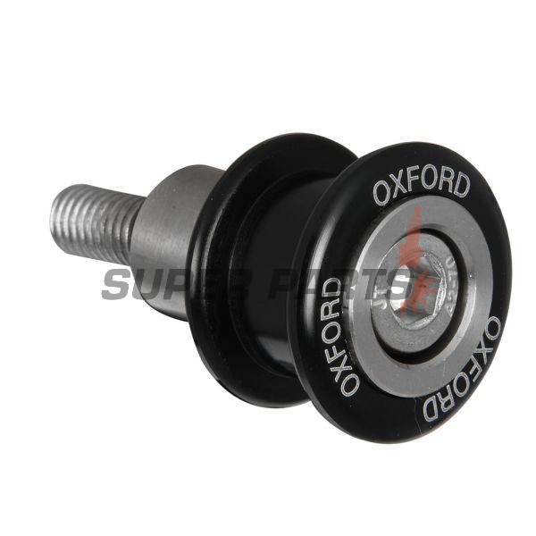 Въртящи ролки за мото стойка -OXFORD- Spinners M10 x1.5, черни, комплект