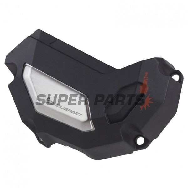 Предпазител за капак на статора -POLISPORT- черен, YAMAHA MT-09 850 2014-2020