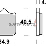 Накладки -BREMBO- 07BB33RC, Aprilia RSV 1000, Benelli TnT / Tornado 900-1130, BMW S 1000, Ducati Monster 1000, Husqvarna SM 450-510, KTM Super Duke / Supermoto 950-990, MV Agusta Brutale 910 (2001-2016)