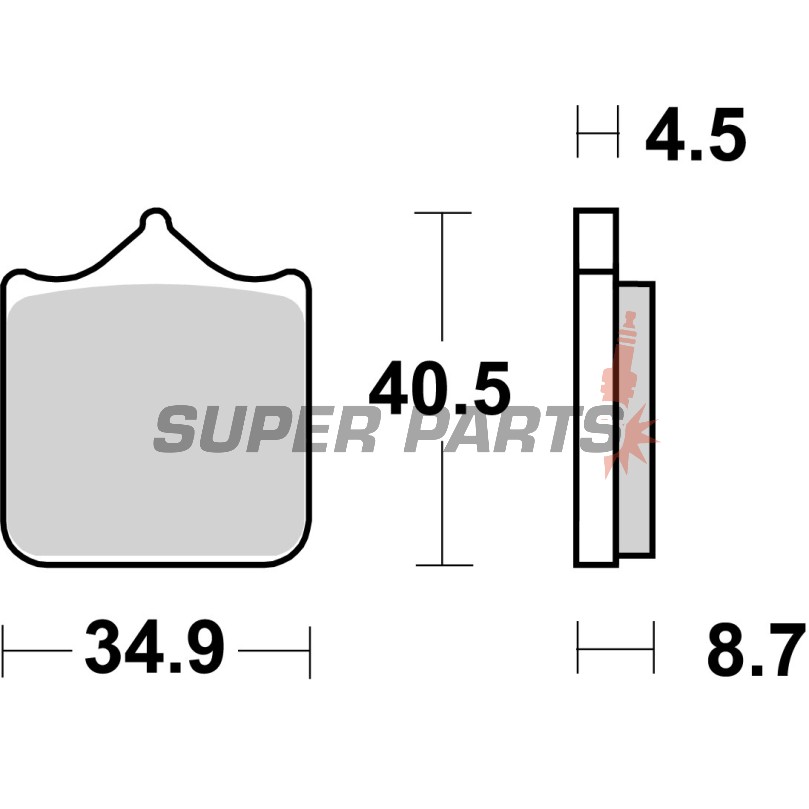 Накладки -BREMBO- 07BB33RC, Aprilia RSV 1000, Benelli TnT / Tornado 900-1130, BMW S 1000, Ducati Monster 1000, Husqvarna SM 450-510, KTM Super Duke / Supermoto 950-990, MV Agusta Brutale 910 (2001-2016)