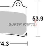 Накладки -BREMBO- 07YA1711, Yamaha FZR, SRX, TDM, TDR, TRX sport/touring bikes, Wild Star & Royal Star Venture cruisers/tourers
