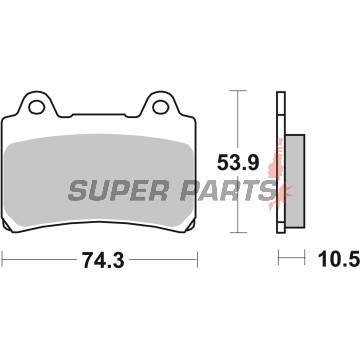 Накладки -BREMBO- 07YA1711, Yamaha FZR, SRX, TDM, TDR, TRX sport/touring bikes, Wild Star & Royal Star Venture cruisers/tourers