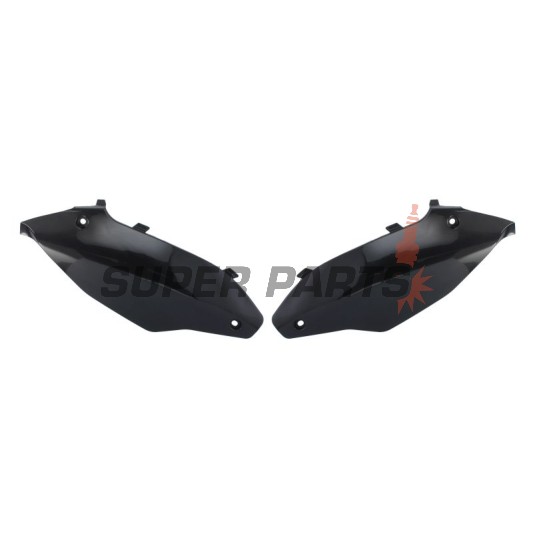 Задни странични пластмаси -POLISPORT- черни, KAWASAKI KX 250/450 2012-2016