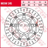 Спирачен диск -TRW- MSW245, 330mm, Honda CBR900RR / 929RR / 954RR Fireblade (2000-2003)