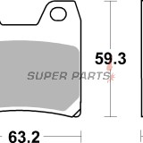 Накладки -BREMBO- 07YA40SP, Yamaha XJR 1300, BMW GS/K1200, CF Moto CForce, Ducati Monster, KTM, Aprilia (1988-2023)
