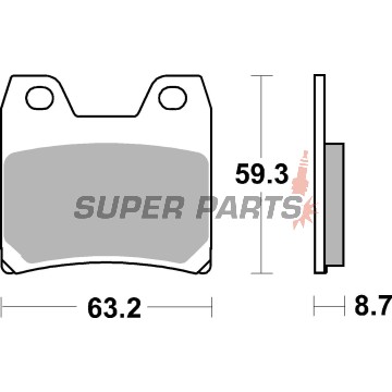 Накладки -BREMBO- 07YA40SP, Yamaha XJR 1300, BMW GS/K1200, CF Moto CForce, Ducati Monster, KTM, Aprilia (1988-2023)