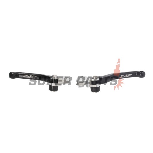 Ръчки комплект -ZAP TECHNIX- сгъваеми, черни, Kawasaki KX250F / KX450F 2005-2012