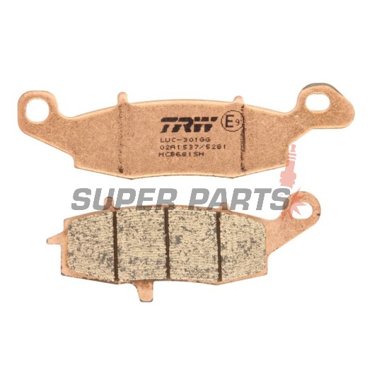 Накладки -TRW- MCB681SH, Kawasaki ER-6F/ER-6N, Versys 650, VN/Vulcan, W650/W800, Z750/ZR-7; Suzuki V-Strom, SV650, GS500, Bandit, Intruder/VanVan (1995-2020)