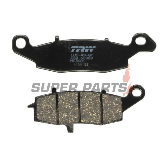 Накладки -TRW- MCB681, Kawasaki ER-6F/ER-6N, Versys 650, VN/Vulcan, W650/W800, Z750/ZR-7; Suzuki V-Strom, SV650, GS500, Bandit, Intruder/VanVan (1995-2020)