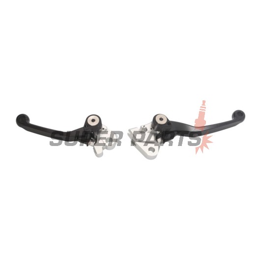 Ръчки комплект -ZAP TECHNIX- сгъваеми, черни, Kawasaki KX250F / KX450F 2005-2012