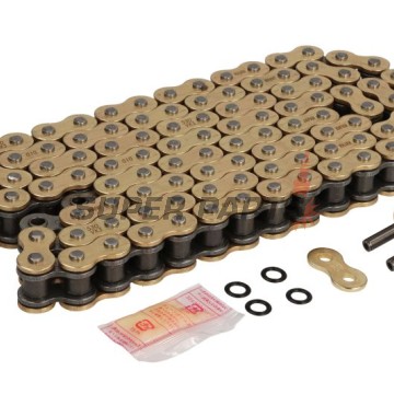 Верига -DID- 530VX3G&B-106, размер 530, 106 звена, усилена, злато/черна