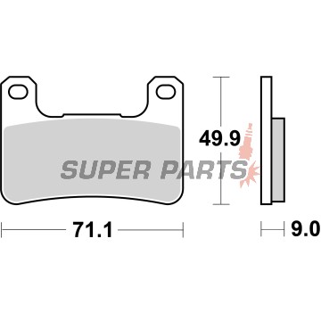 Накладки -BREMBO- 07SU27RC, Kawasaki Versys 650 / Z1000, Suzuki Hayabusa, GSX-R 600 / 750 / 1000