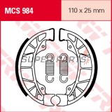 Накладки (челюст) -TRW- MCS984, 110x25mm, Derbi Atlantis 50 2003-2007; Gilera Runner 50 1997-2004, Typhoon 125 1996-2000; Piaggio/Vespa ET2/ET4/LX/LXV/S/Zip/TPH/Typhoon 50-150 1994-2017