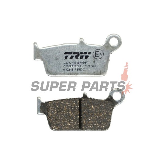 Накладки -TRW- MCB575EC, CPI Sahel 125, Gas Gas EC/FSE/FSR/MC/SM 125-515cc, Honda CR/CRM/XR 50-650cc, Kawasaki KDX/KLX/KX 125-500cc, Suzuki DR-Z/RM 125-400cc, Yamaha WR/YZ 125-426cc