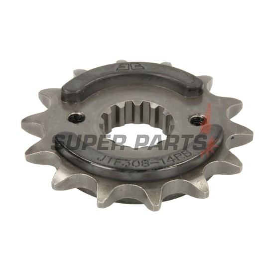 Преден пиньон -JT- JTF308,14RB, 14 зъба, с гумен демпфер, Aprilia Pegaso 650 2007-2009, Pegaso 660 2005-2009, Honda FMX 650 2004-2008, FX 650 1999-2001, NX 650 1989-1991, 1995-2001, SLR 650 1999-2001, Yamaha MT-03 660 2006-2013, XT 660 2004-2016