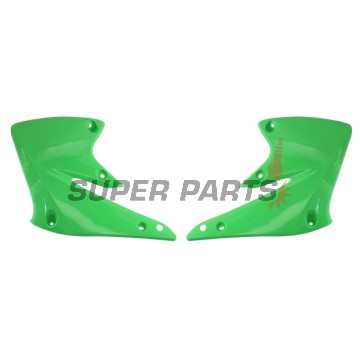 Предни странични пластмаси -POLISPORT- зелени, KAWASAKI KX 250 2004-2005