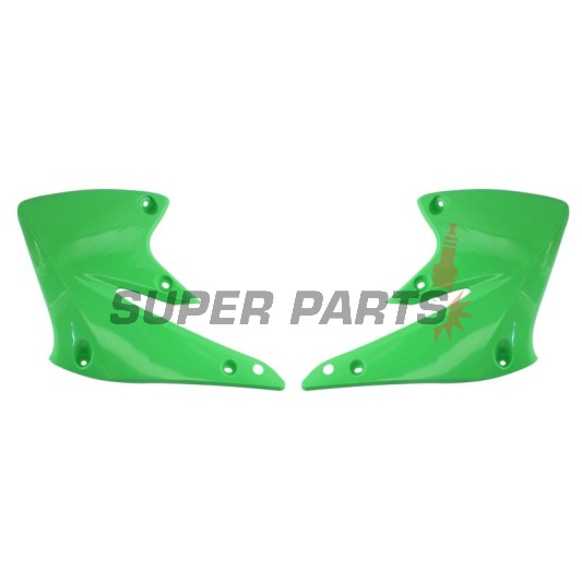 Предни странични пластмаси -POLISPORT- зелени, KAWASAKI KX 250 2004-2005