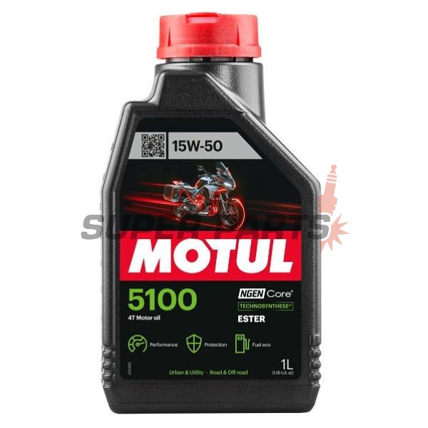 Двигателно масло -MOTUL- 5100, 15W50, полу-синтетика + естер, 1L