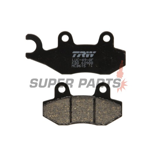 Накладки -TRW- MCB615, Aeon Overland 125/180, Arctic Cat DVX 90, Cagiva Canyon/Elefant/Navigator, CAN-AM Commander/Maverick 800/1000, Kawasaki Ninja/Brute Force/Teryx 125-800, Suzuki Burgman/DR Big/LT-R 200-800, Triumph Tiger/Daytona 750-1200, Yamaha YFM/