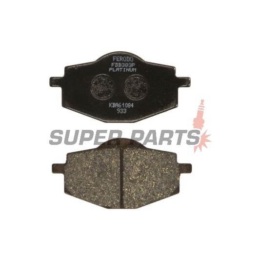 Накладки -FERODO- FDB383P, Beta Euro / Jonathan 350, Gilera RC 600, MBK Flame 125, Yamaha DT / Cygnus / XT / Tenere / YBR / YZ 50-660 1988-2007