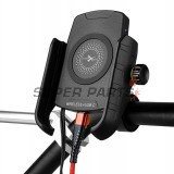 Стойка за телефон -4 RIDE- с безжично зарядно + USB C, анти-вибрационна - универсална
