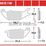 Накладки -TRW- MCB738, Honda CBR125R, XL125V Varadero, XLR125 (1993-2013)
