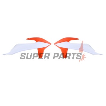 Предни странични пластмаси -POLISPORT- оранжево/бяло, KTM SX, SX-F, XC, XC-F 125-450 2019-2023