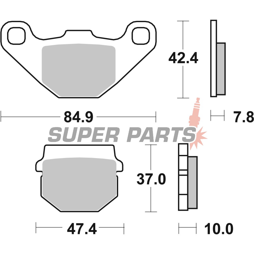 Накладки -BREMBO- 07HO1118, Adly 50-125 / Aprilia 50-125 / Bombardier 200 / CPI 50 / Honda 80 / Hyosung 50-110 / Kawasaki KX-KDX-KMX / KTM SX 60-65 / Peugeot 50-100 / PGO 50-90 / Piaggio 50 / Polaris 50-200 / Simson 50-125 / Suzuki 50-100