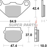 Накладки -BREMBO- 07HO1118, Adly 50-125 / Aprilia 50-125 / Bombardier 200 / CPI 50 / Honda 80 / Hyosung 50-110 / Kawasaki KX-KDX-KMX / KTM SX 60-65 / Peugeot 50-100 / PGO 50-90 / Piaggio 50 / Polaris 50-200 / Simson 50-125 / Suzuki 50-100