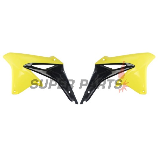 Предни странични пластмаси -POLISPORT- черно/жълто, SUZUKI RM-Z 450 2008-2017