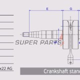 Колянов вал -ATHENA-, Aprilia RS 50 2006-2010, RS4 50 2011-2016/2018, RX 50 2006-2014, SX 50 2006-2011, Derbi GPR 50 2004/2006-2014, Senda 50 2005-2013, Gilera RCR 50 2013-2018, SMT 50 2013-2018