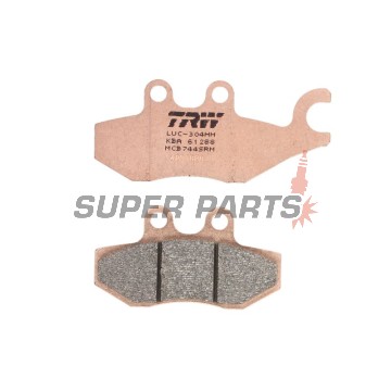 Накладки -TRW- MCB744SRM, синтеровани, Aprilia SR, Sportcity; Derbi Boulevard; Vespa/Piaggio 946, Beverly, Carnaby, Fly, GT, GTS, GTV, Granturismo, Hexagon, Liberty, MP3, Primavera, Skipper, Sprint, Typhoon, X7, X8, X9, X10 (2000-2017)