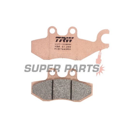 Накладки -TRW- MCB744SRM, синтеровани, Aprilia SR, Sportcity; Derbi Boulevard; Vespa/Piaggio 946, Beverly, Carnaby, Fly, GT, GTS, GTV, Granturismo, Hexagon, Liberty, MP3, Primavera, Skipper, Sprint, Typhoon, X7, X8, X9, X10 (2000-2017)