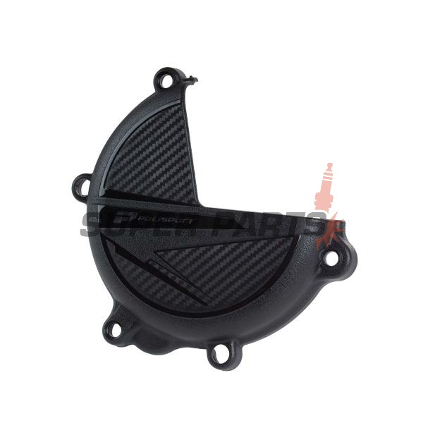 Предпазител за капак на съединителя -POLISPORT- черен, SUZUKI DR-Z 400 2000-2023