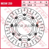 Спирачен диск -TRW- MSW259, 310mm, Suzuki DL650/1000 V-Strom XT ABS, GSF650/1250 Bandit ABS, GSR600/750, GSX650F/1250FA, Hayabusa 1300, B-King, GSX-S750, M109R/VZR1800 Intruder (1997-2020)