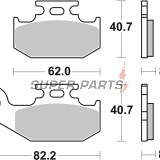 Накладки -BREMBO- 07GR74SD, Suzuki KingQuad 400, 450, 500, 700, 750 (2005-2013)
