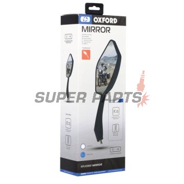 Огледала комплект -OXFORD- дясно, M8, черно