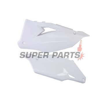 Задни странични пластмаси -POLISPORT- бели, KAWASAKI KX 250/450 2019-2023
