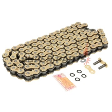 Верига -DID- 520VX3G&B-110ZB, размер 520, 110 звена, усилена, злато/черна