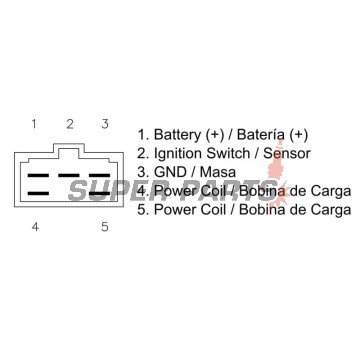 Реле за зареждане -DZE- реле-регулатор, 12V, 25A, HONDA SDH 125 2006-2008