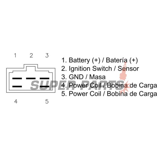 Реле за зареждане -DZE- реле-регулатор, 12V, 25A, HONDA SDH 125 2006-2008