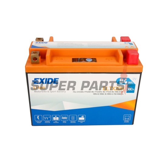 Акумулатор -EXIDE- ELTX20H, 84Wh (7Ah), 12V, Lithium-ion