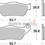 Накладки -BREMBO- 07065XS, MBK Skycruiser 125 / Yamaha X-Max 125 250 (2010-2018)