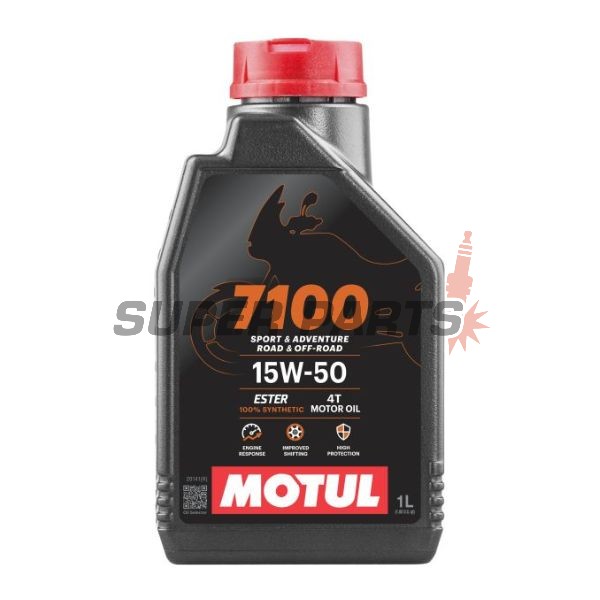Двигателно масло -MOTUL- 7100, 15W50, пълна синтетика + естер, 1L